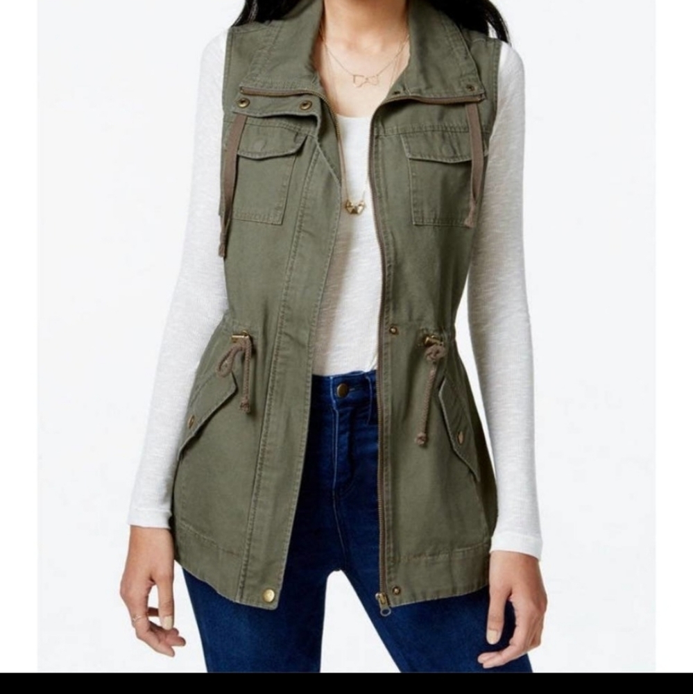 American Rag Army Green zippered vest
